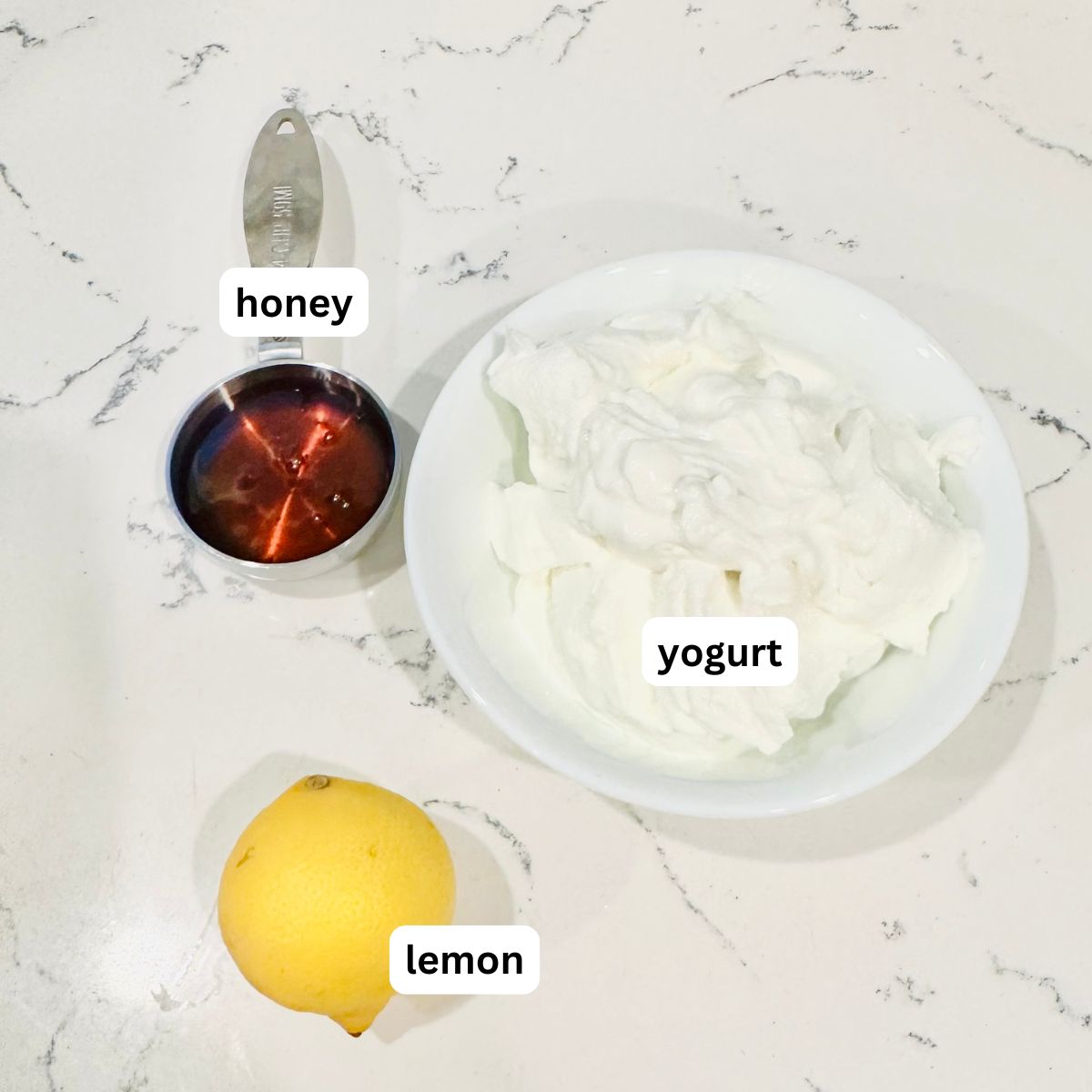 Showing ingredients to make Ninja Creami plain tart frozen yogurt.