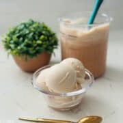 Scoops of Ninja Creami Earl Grey Tea Ice Cream in a bowl.