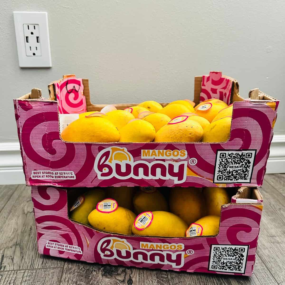 Boxes of mangoes from H-Mart. 