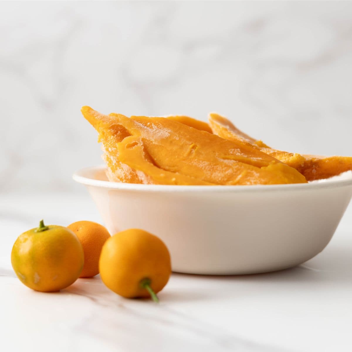 Ingredients for Ninja Creami mango and calamansi sorbet.