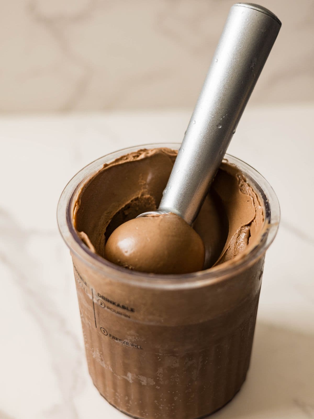 Creamiest chocolate ice cream with avocado.