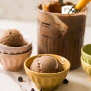 Creamiest chocolate ice cream with avocado.