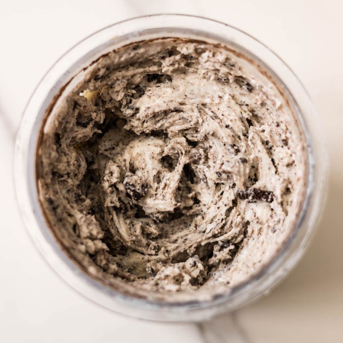 Ninja Creami mint oreo ice cream ready to be enjoyed.