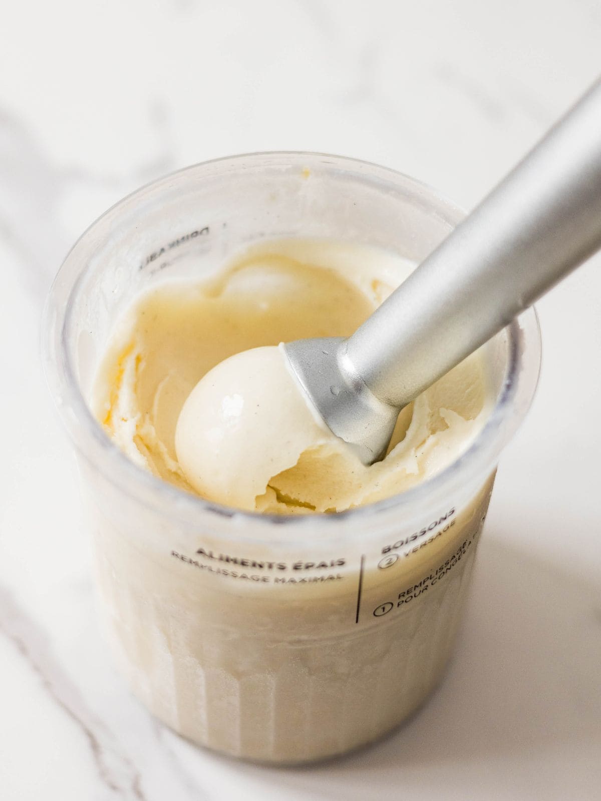 Creamiest sugar free vanilla bean ice cream made using Ninja Creami.