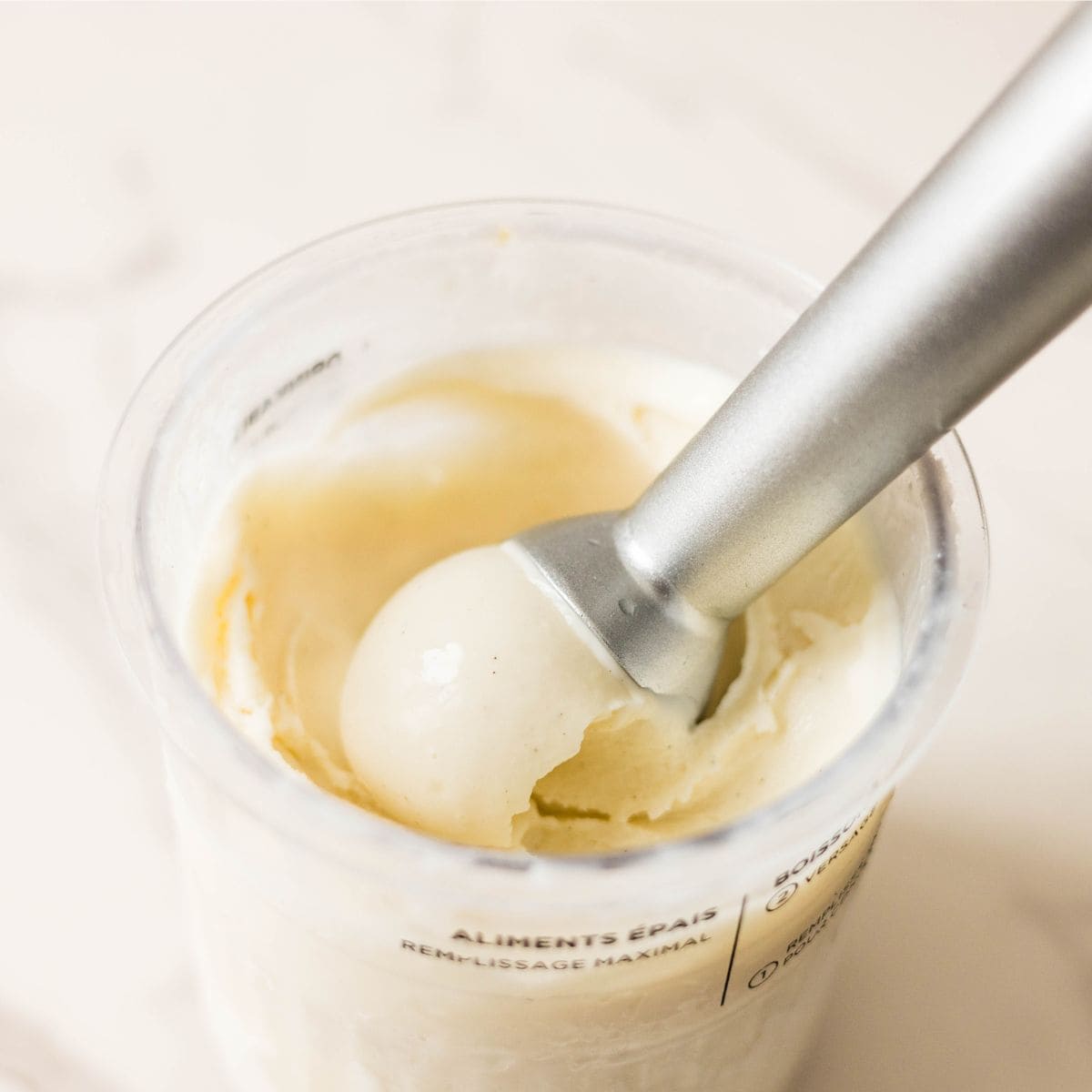 Creamiest sugar free vanilla bean ice cream made using Ninja Creami.