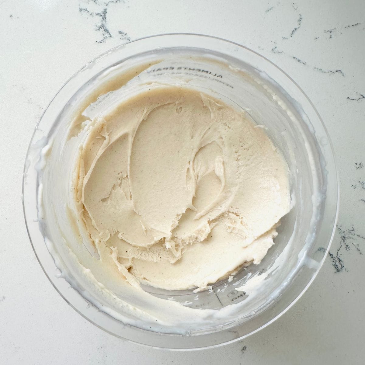 Ninja Creami Overnight Oats Ice Cream after first spin showing creamy, scoopable texture.