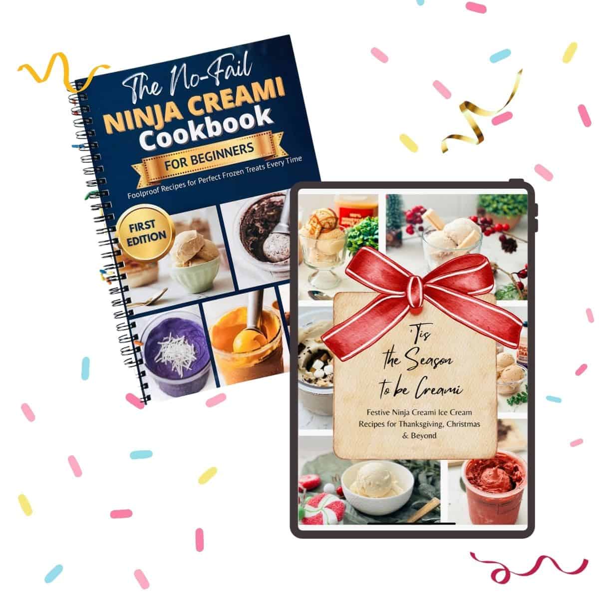 The No Fail Ninja Creami cookbook with bonus fall and holiday recipes.