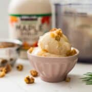 Scoops of maple walnut ice cream.