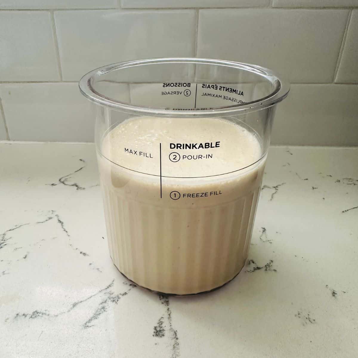 Blended ingredients for chai tea latte ice cream.