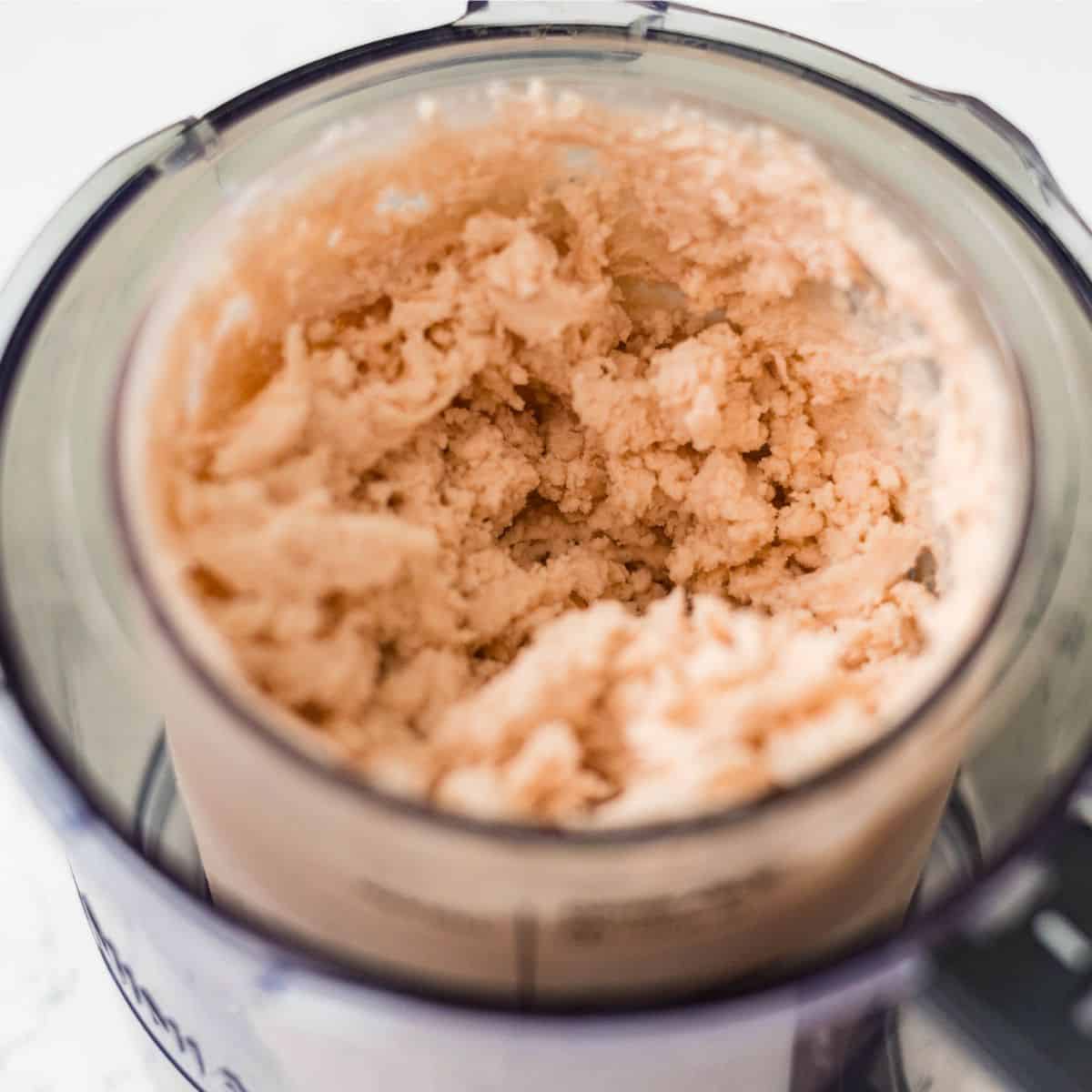 Ninja Creami root beer ice cream with a crumbly texture after the first spin